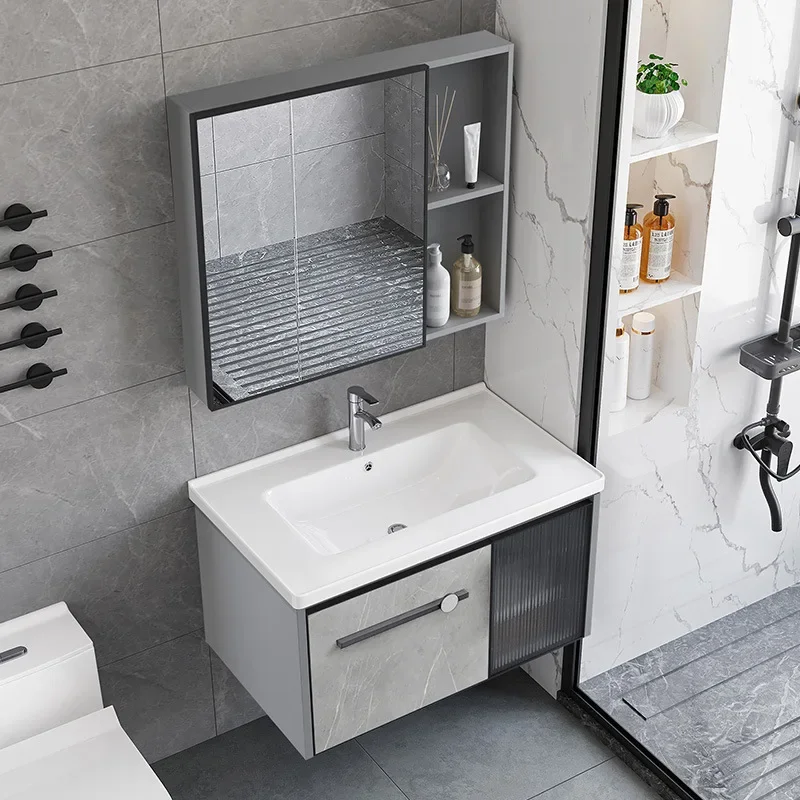 Home Bathroom Vanity Combo - Wodoodporna szafka łazienkowa ze smart-mirorem, zintegrowana