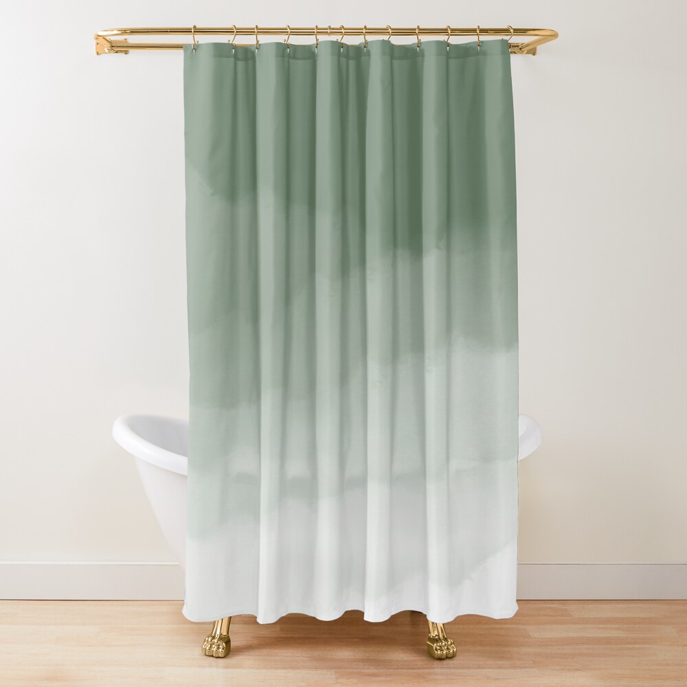 Shower Curtain Liner - Zasłona prysznicowa w kolorze szałwiowej zieleni,