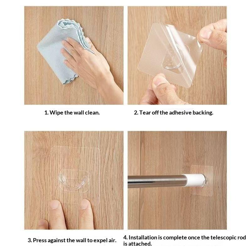 Bez wiercenia, przezroczyste,  – Home Bathroom Wall Decor recenzja i cena