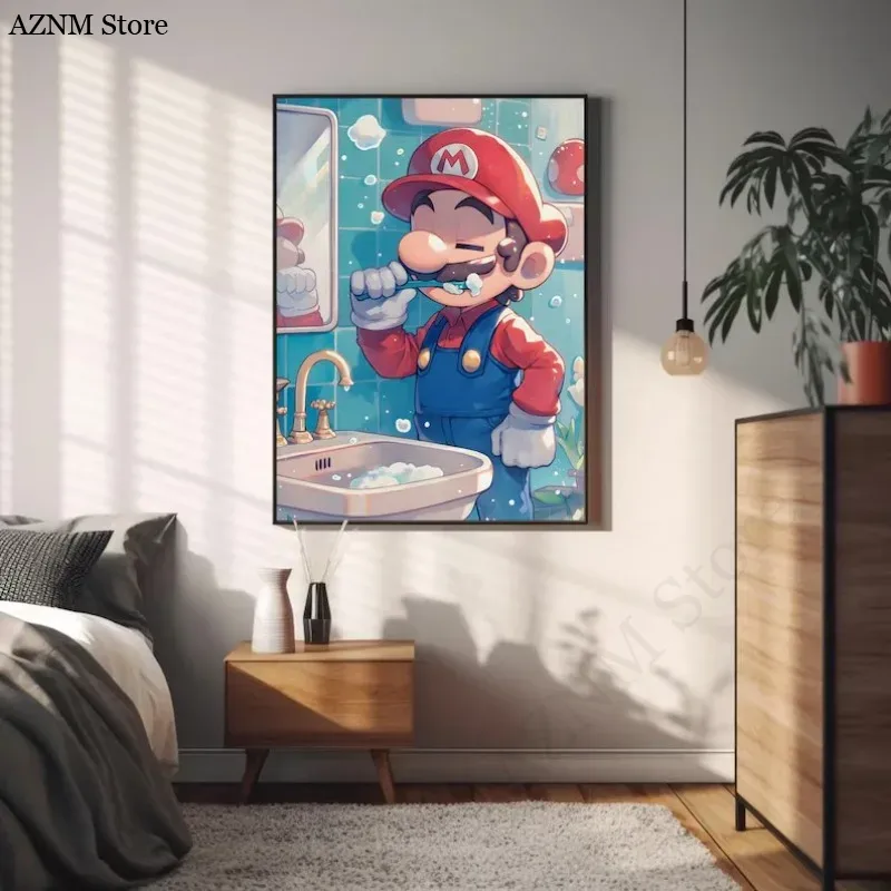 Zabawny Plakat z Kreskówkowymi – Home Bathroom Pictures recenzja i cena
