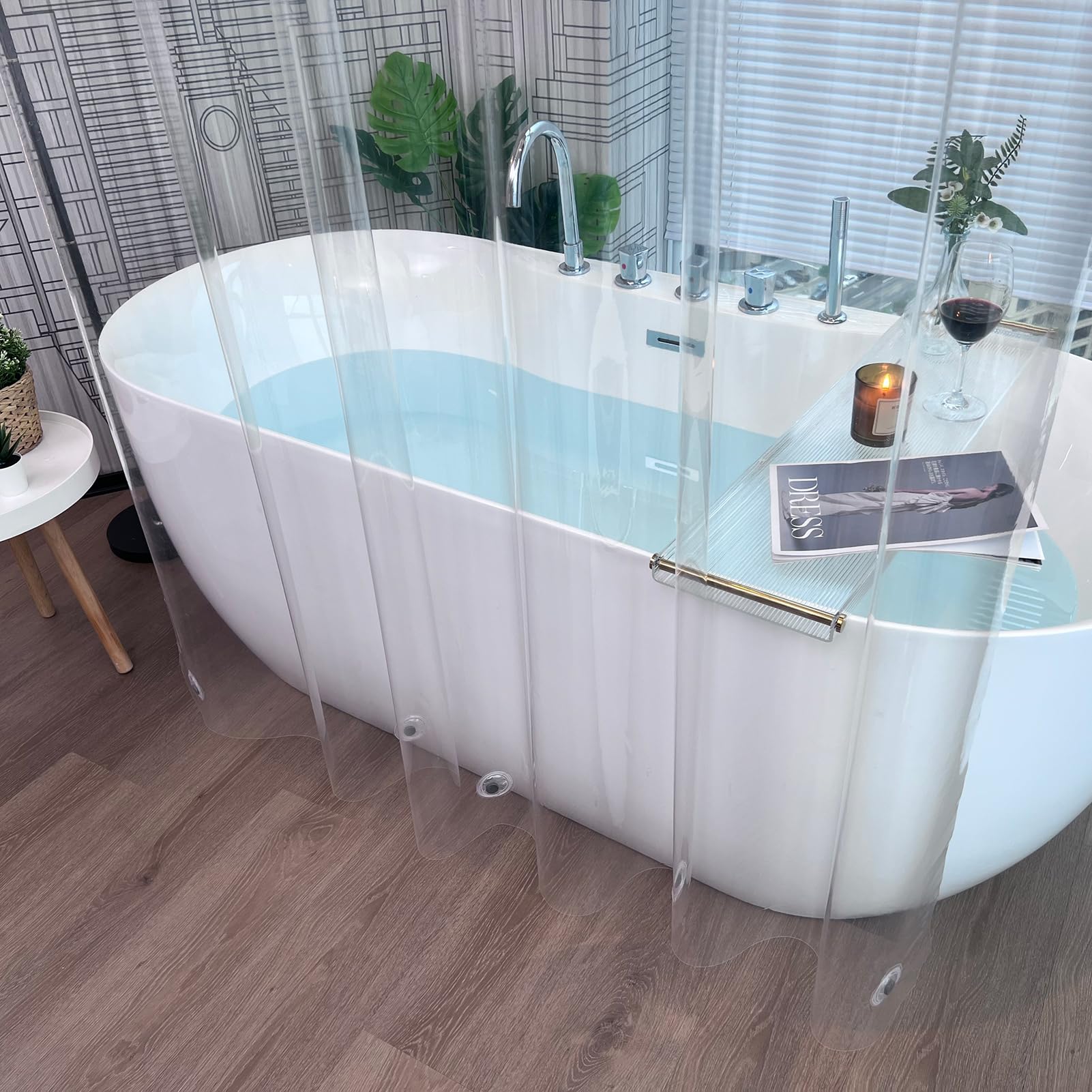 Przezroczyste plastikowe zasło – Shower Curtain Liner recenzja i cena