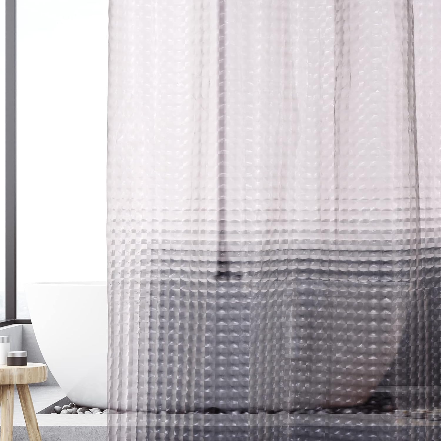 1 szt. Szara kryształowa zasło – Shower Curtain Liner recenzja i cena