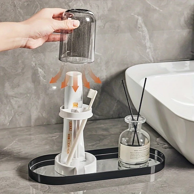 1 szt. Wielofunkcyjny plastiko – Toothbrush Holder Set recenzja i cena