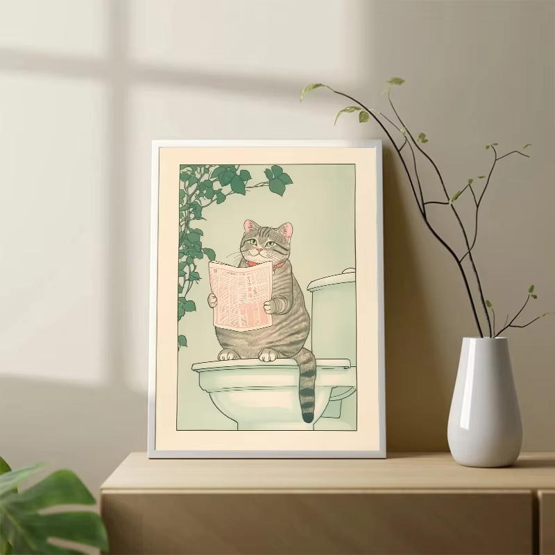 Bezramowa obrazka kota w wanni – Home Bathroom Pictures recenzja i cena