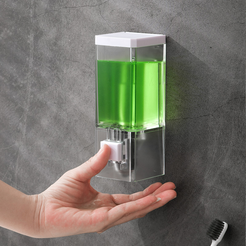 Nowy Przezroczysty Dozownik do – Home Bathroom Wall Soap Dispenser recenzja i cena