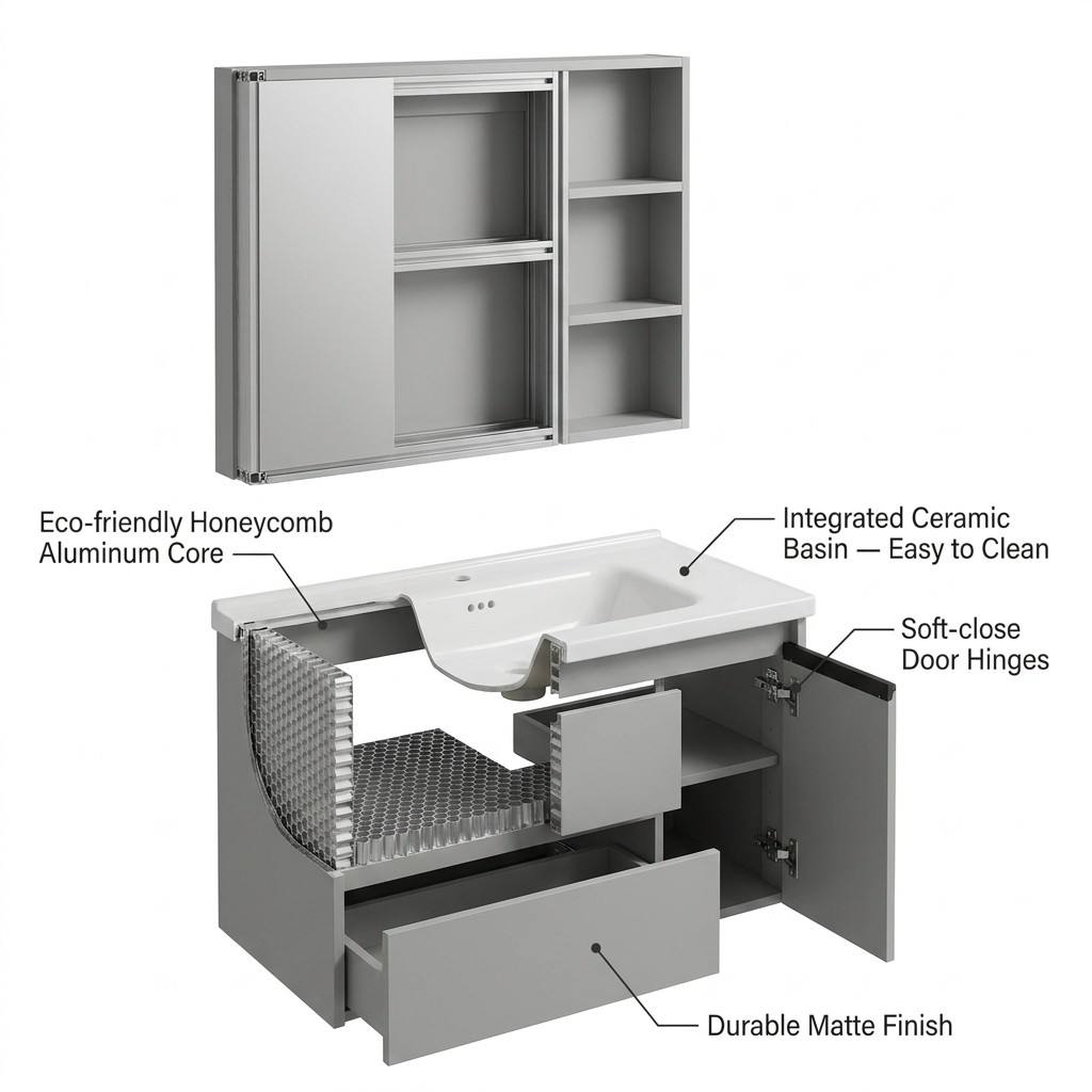 Nowoczesna, ekologiczna szafka – Home Bathroom Vanity Combo recenzja i cena