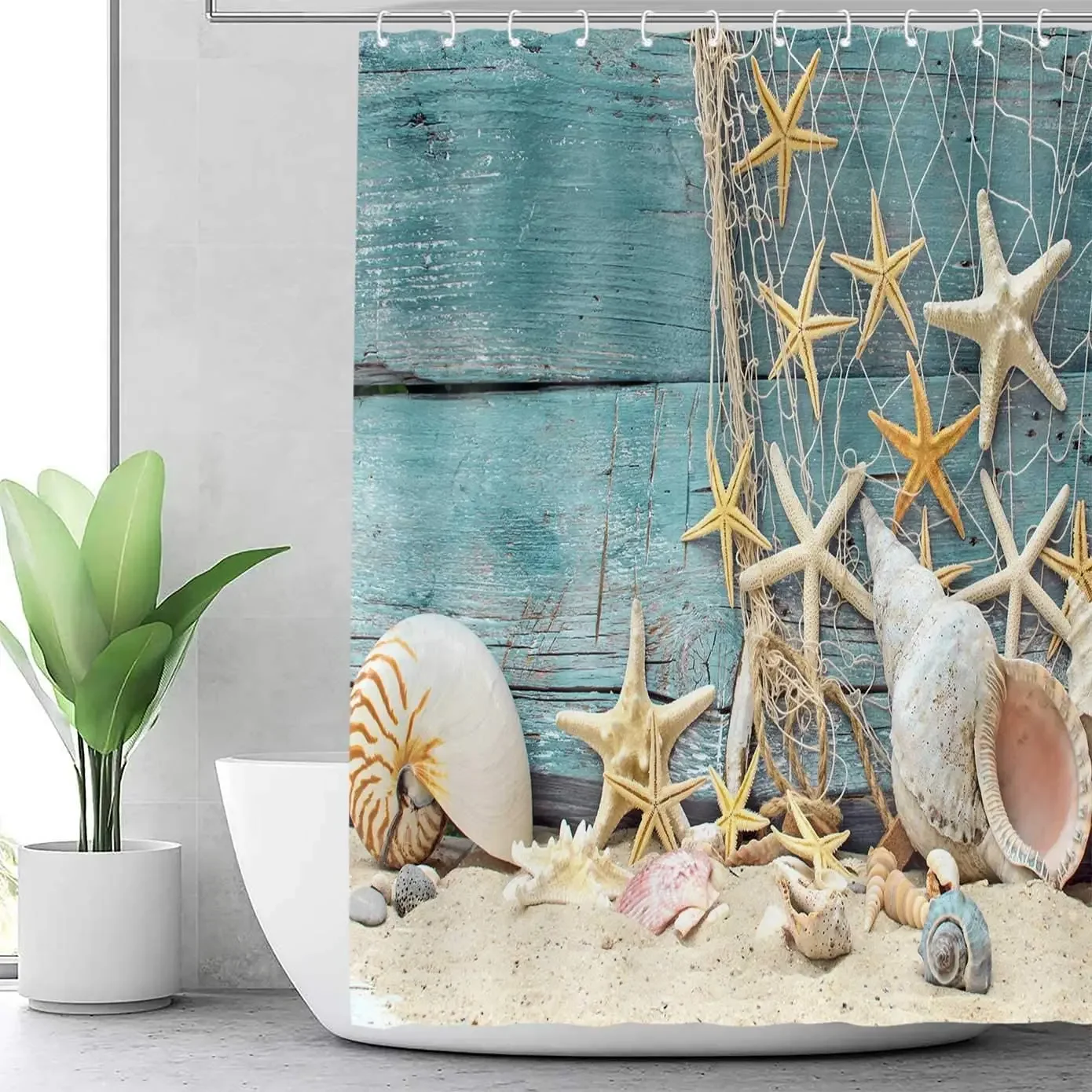Zasłona prysznicowa Seashell L – Shower Curtain Liner recenzja i cena