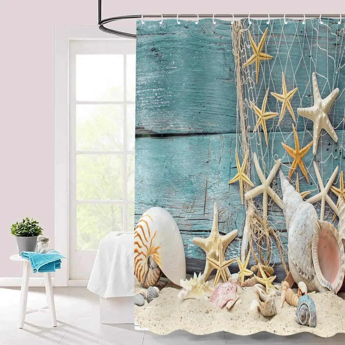 Zasłona prysznicowa Seashell L – Shower Curtain Liner recenzja i cena