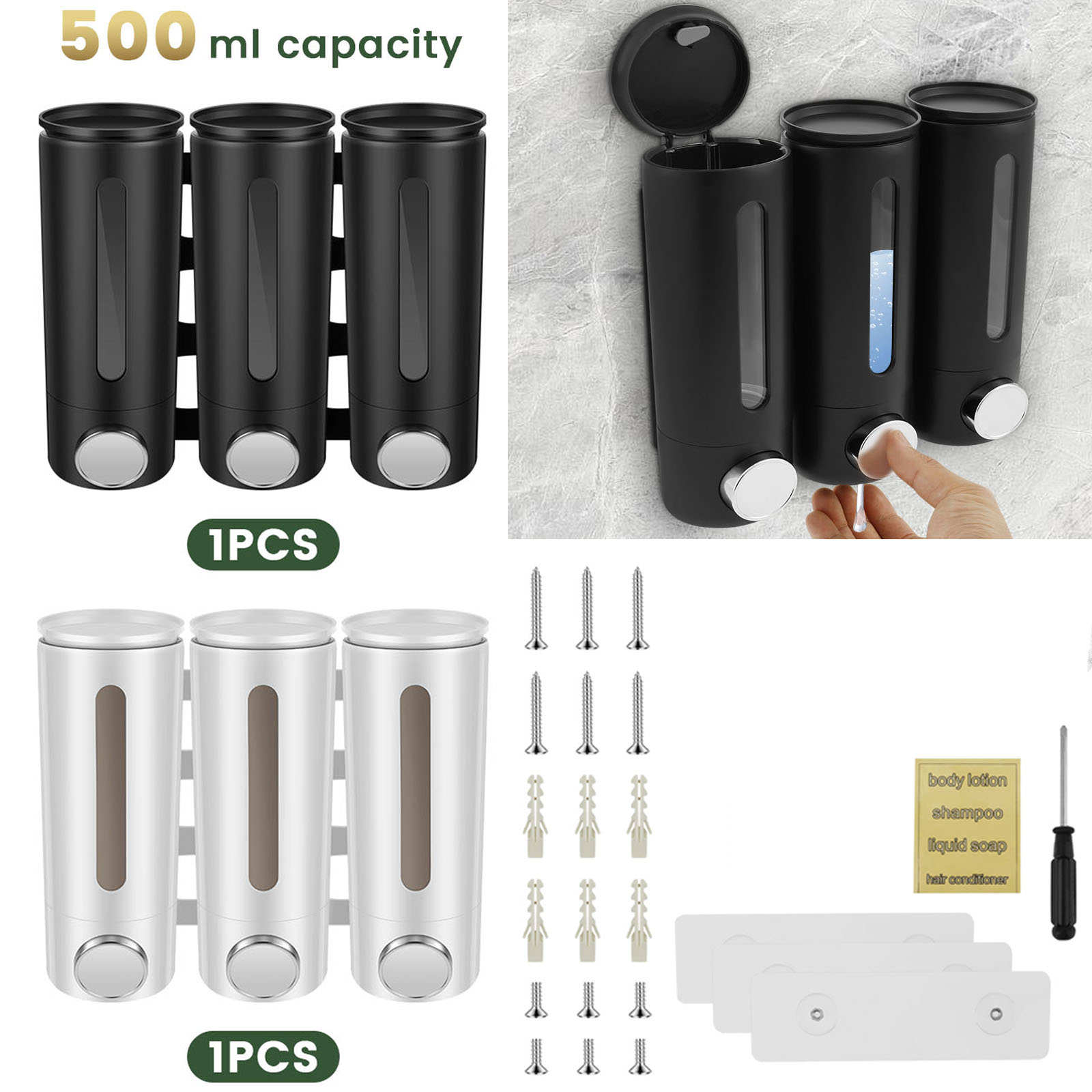 Dozownik do mydła w płynie do  – Home Bathroom Wall Soap Dispenser recenzja i cena
