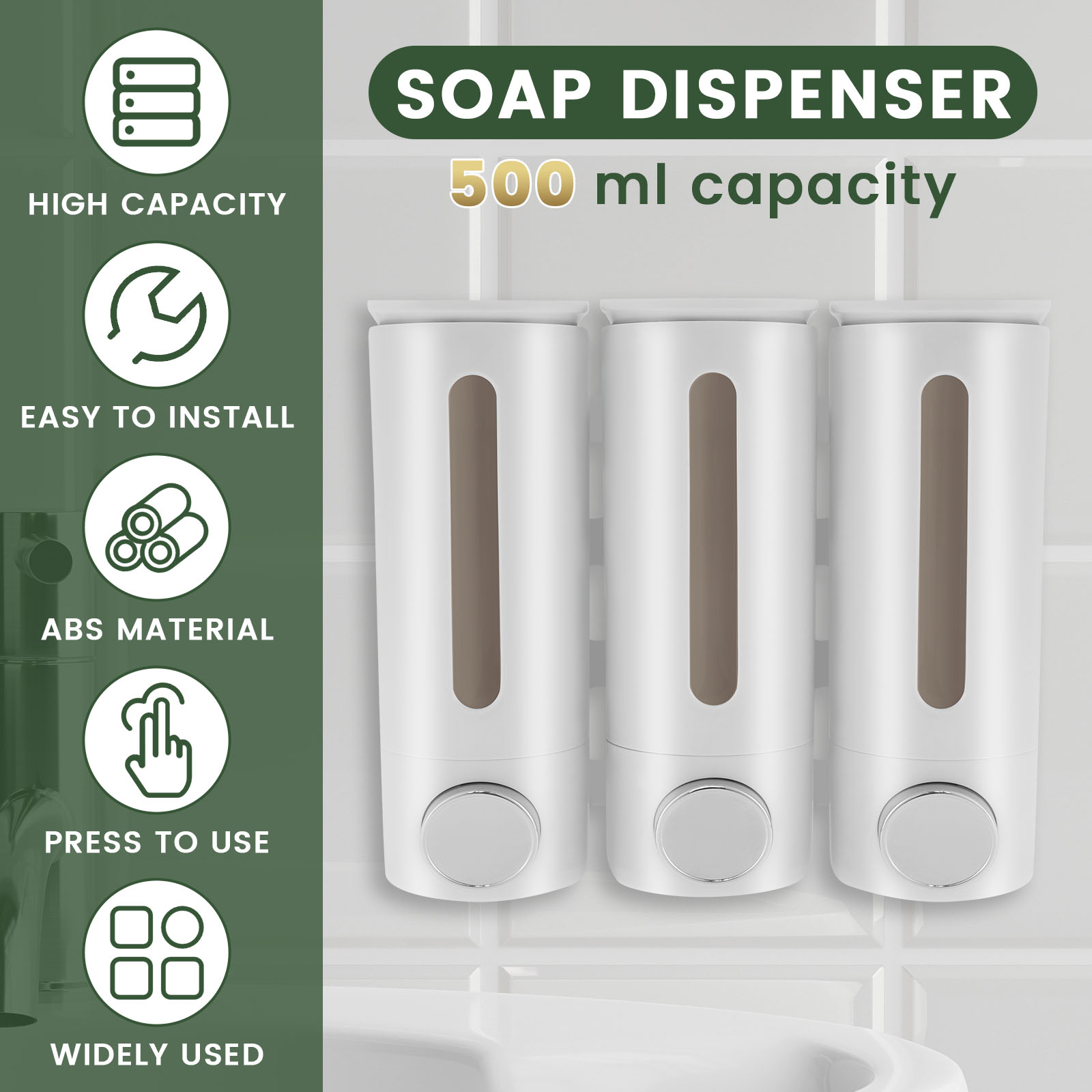 Dozownik do mydła w płynie do  – Home Bathroom Wall Soap Dispenser recenzja i cena